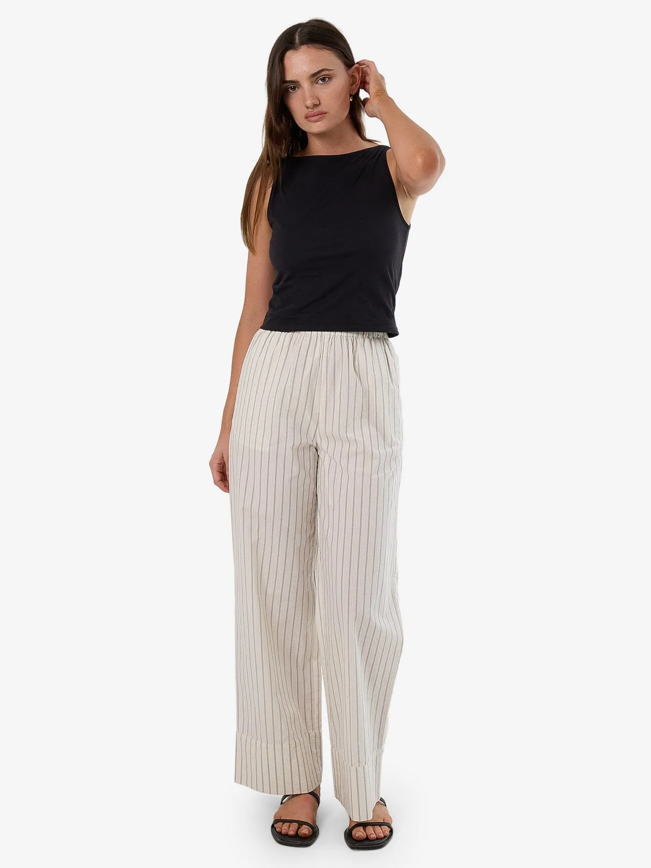 Unwind Stripe Pant - Off White
