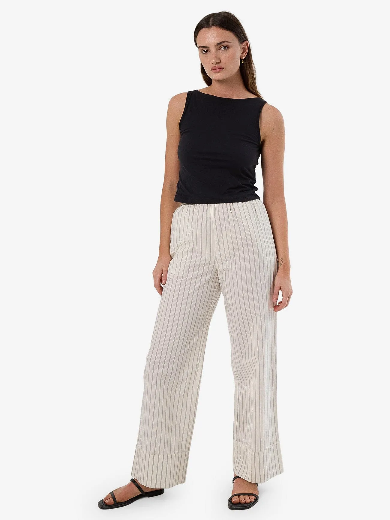 Unwind Stripe Pant - Off White