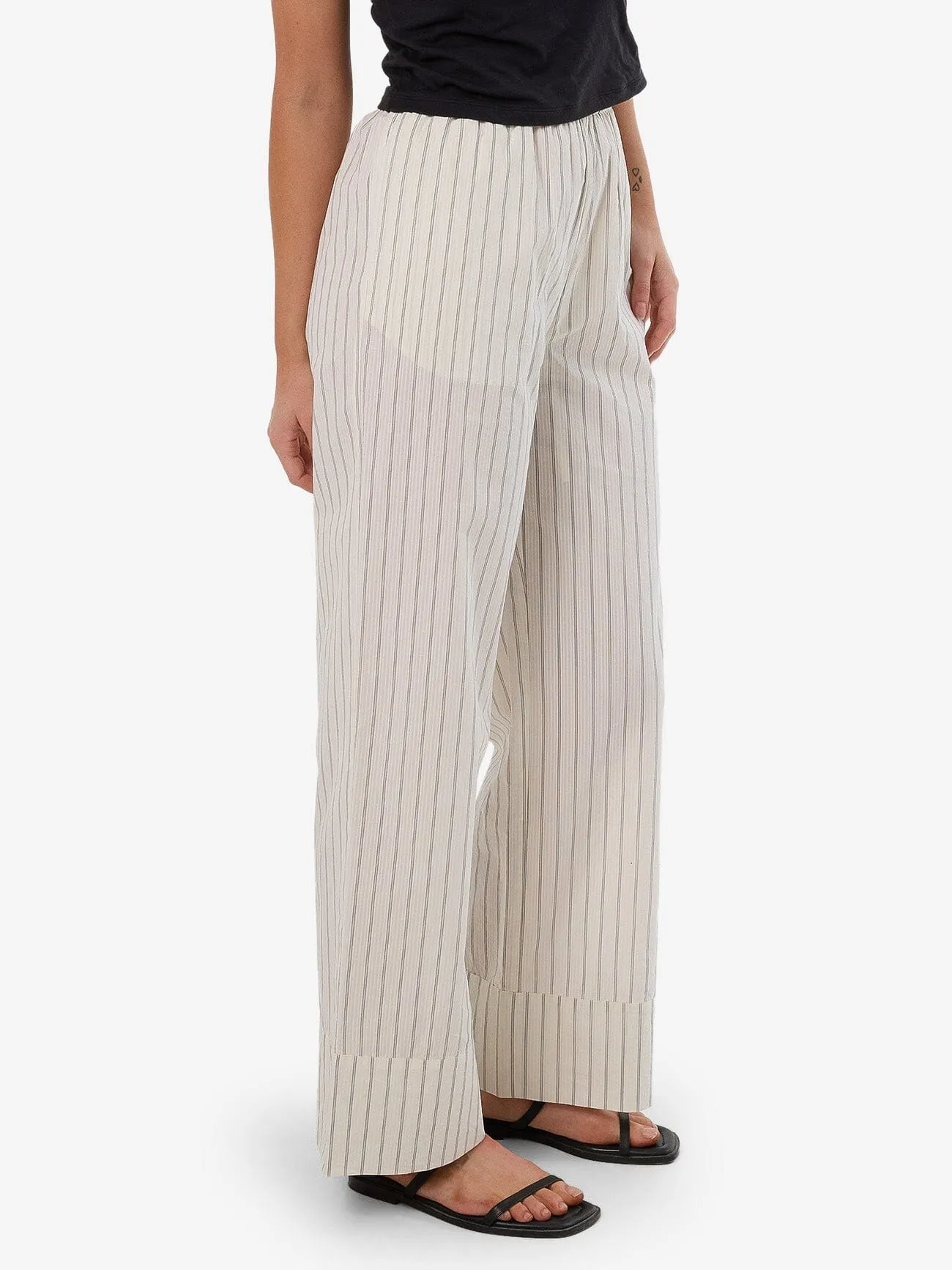 Unwind Stripe Pant - Off White