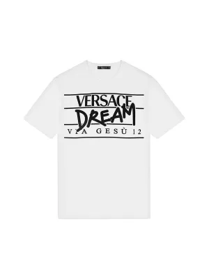 Versace Logo Printed Crewneck T-Shirt