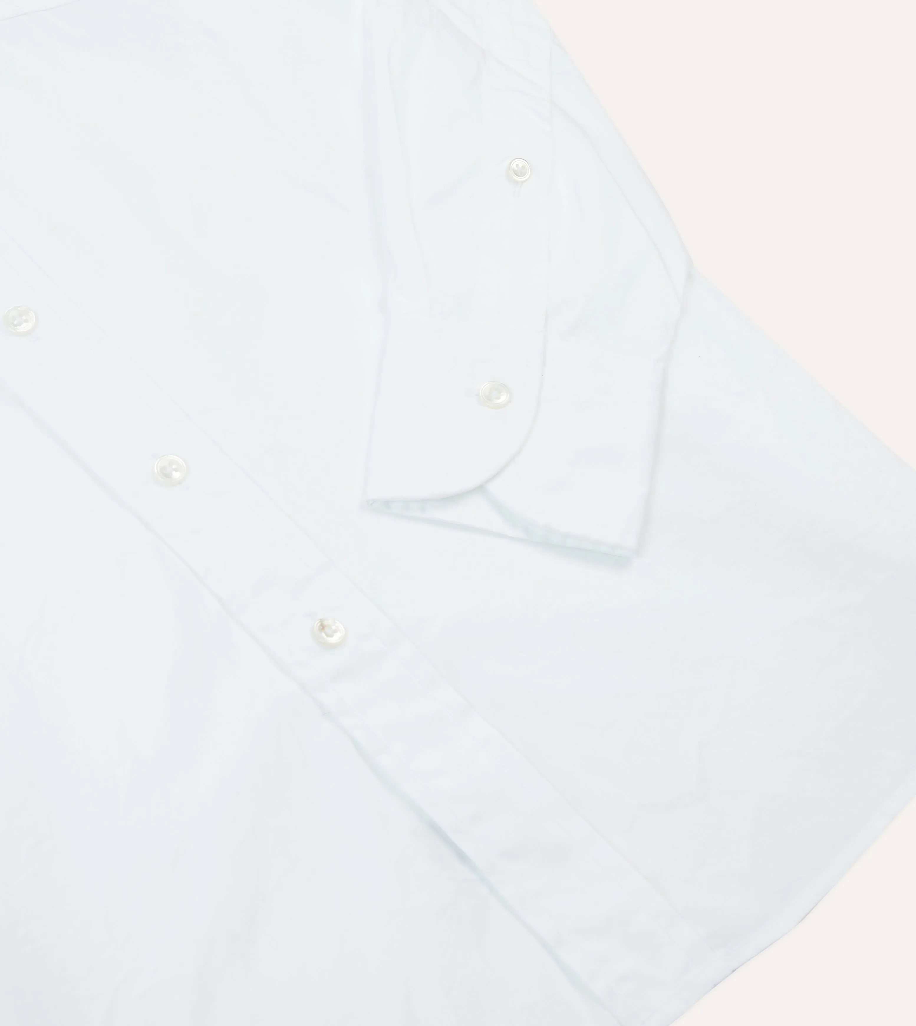 White Cotton Pocket Poplin Button-Down Shirt
