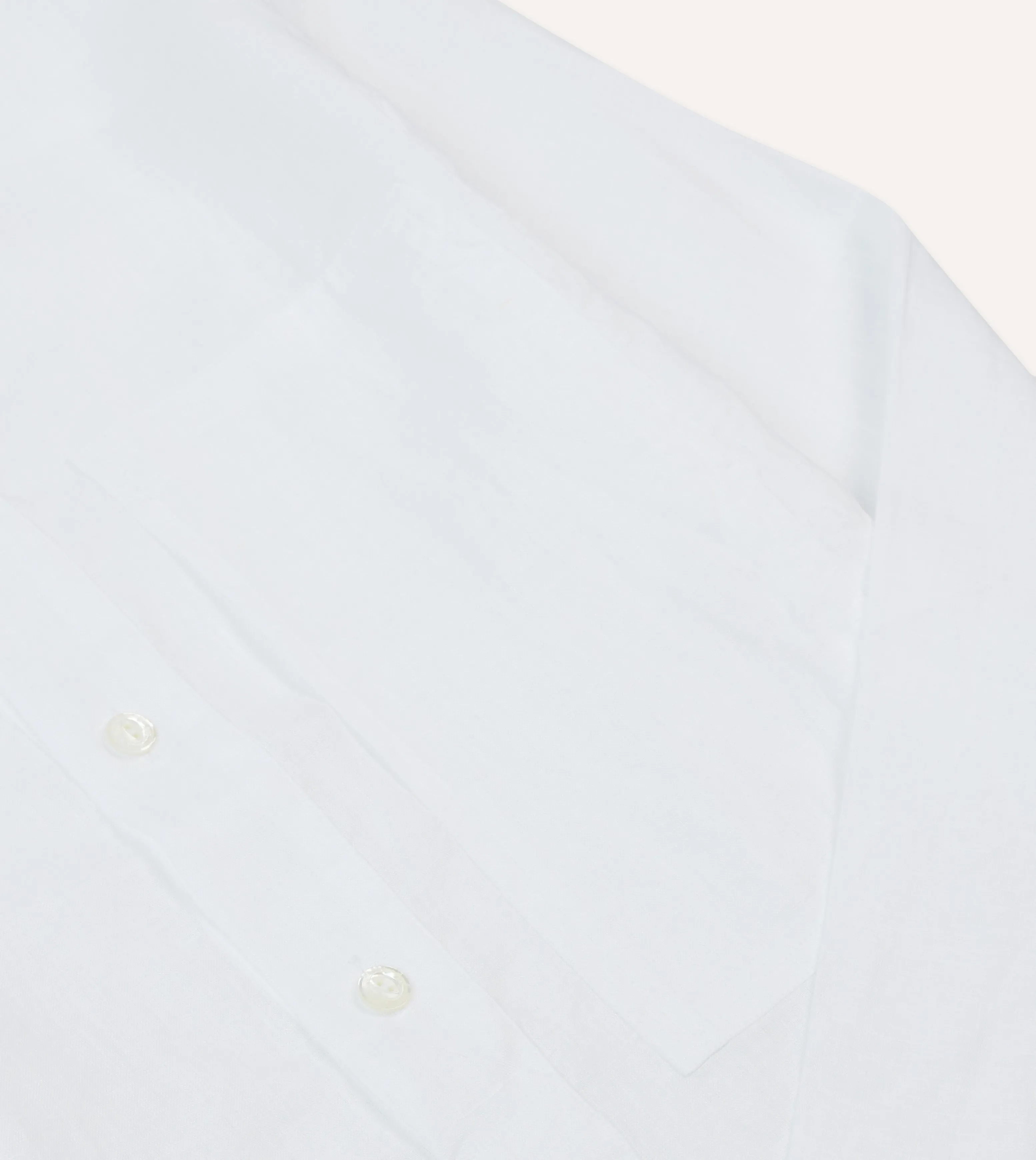 White Linen Mandarin Collar Popover Shirt