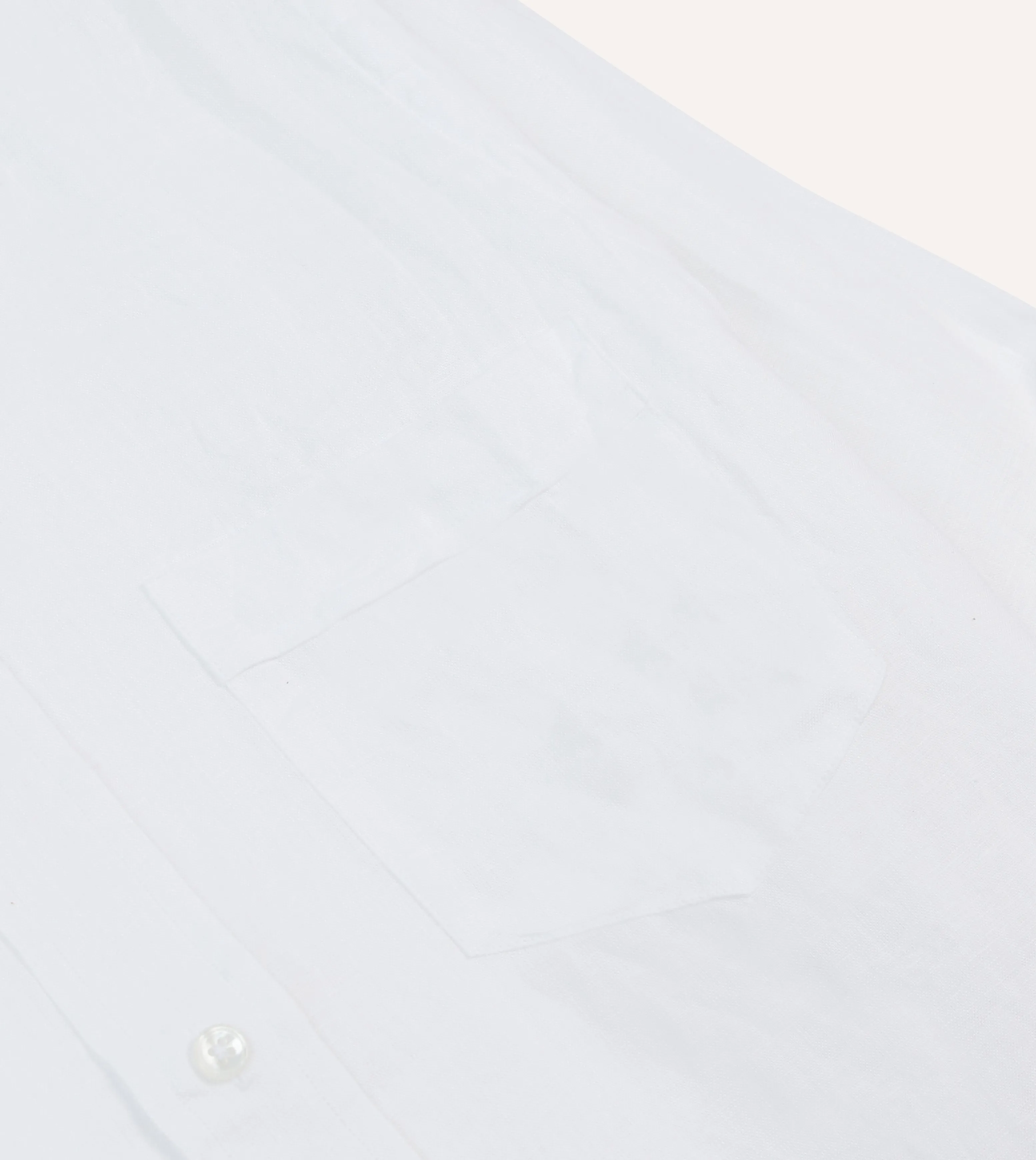 White Linen Spread Collar Shirt