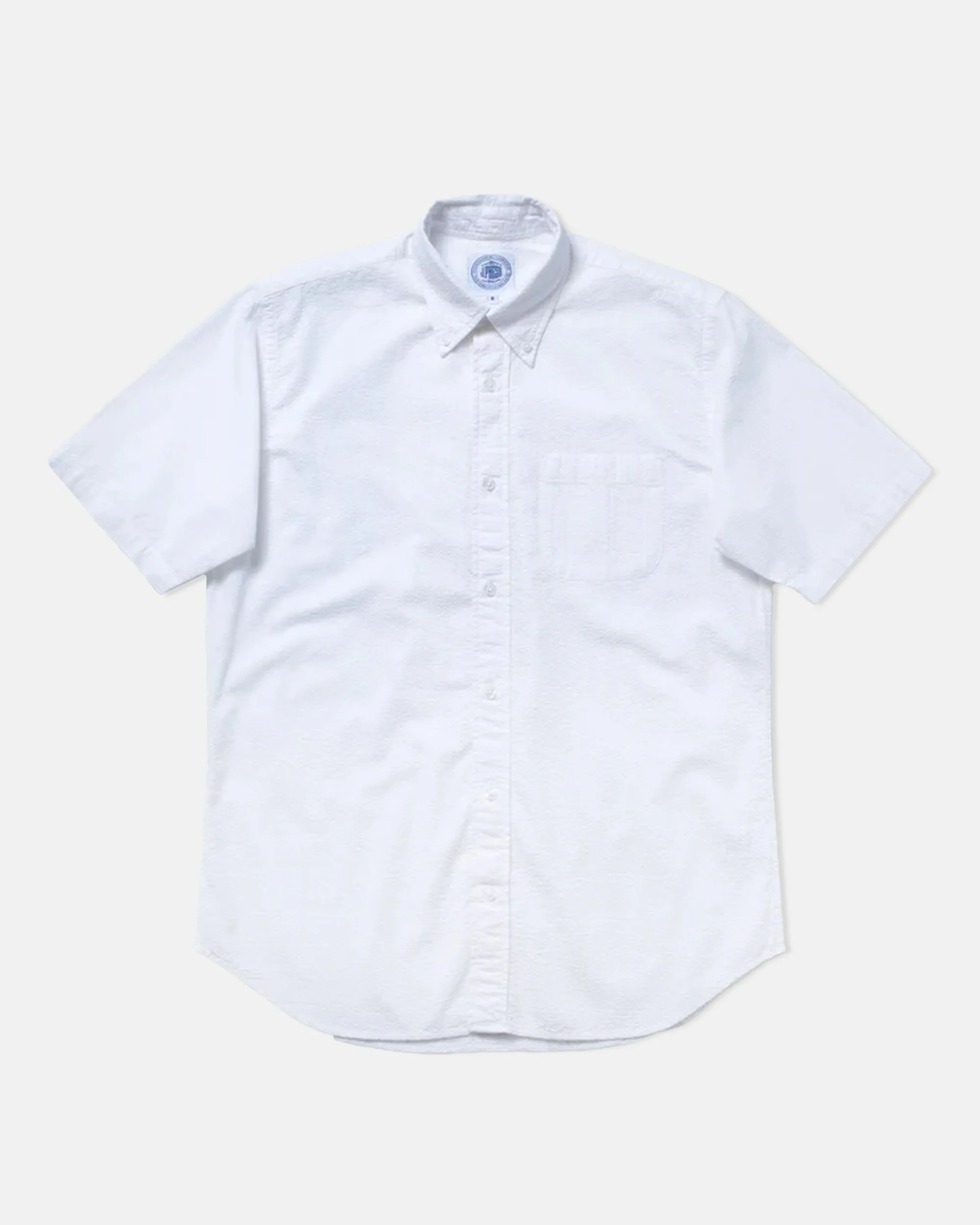 WHITE SEERSUCKER SHORT SLEEVE SHIRT