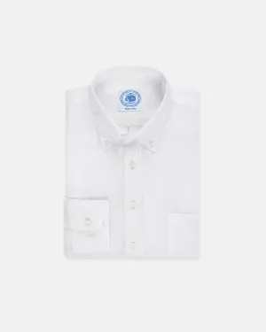 WHITE SOLID LINEN SHIRT