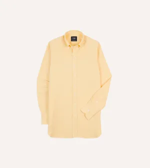 Yellow Cotton Oxford Cloth Button-Down Shirt
