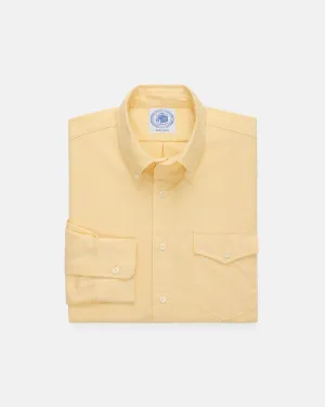 YELLOW OXFORD BUTTON DOWN SHIRT - FLAP POCKET