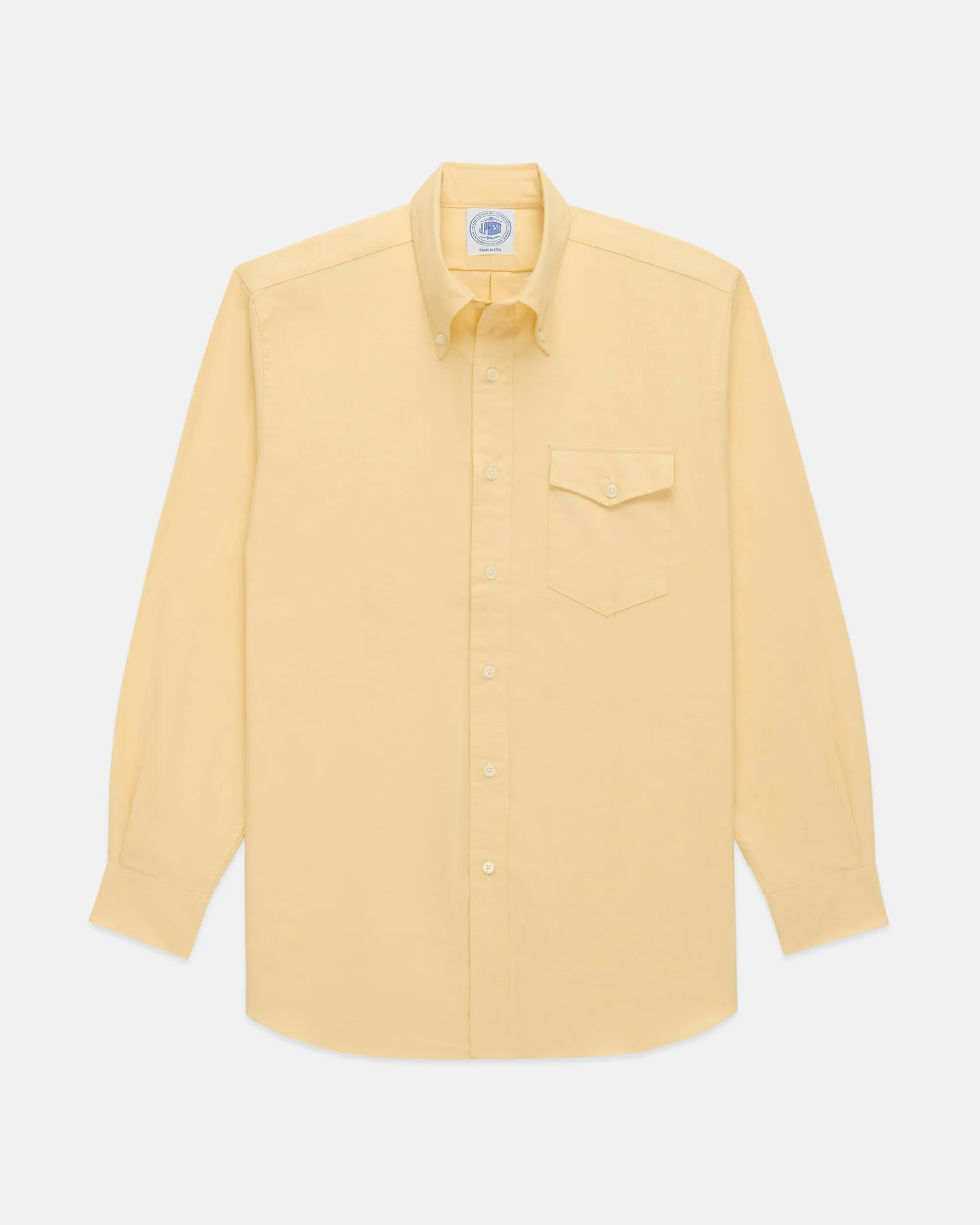 YELLOW OXFORD BUTTON DOWN SHIRT - FLAP POCKET