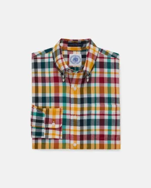 YELLOW/RED/NAVY MADRAS SHIRT