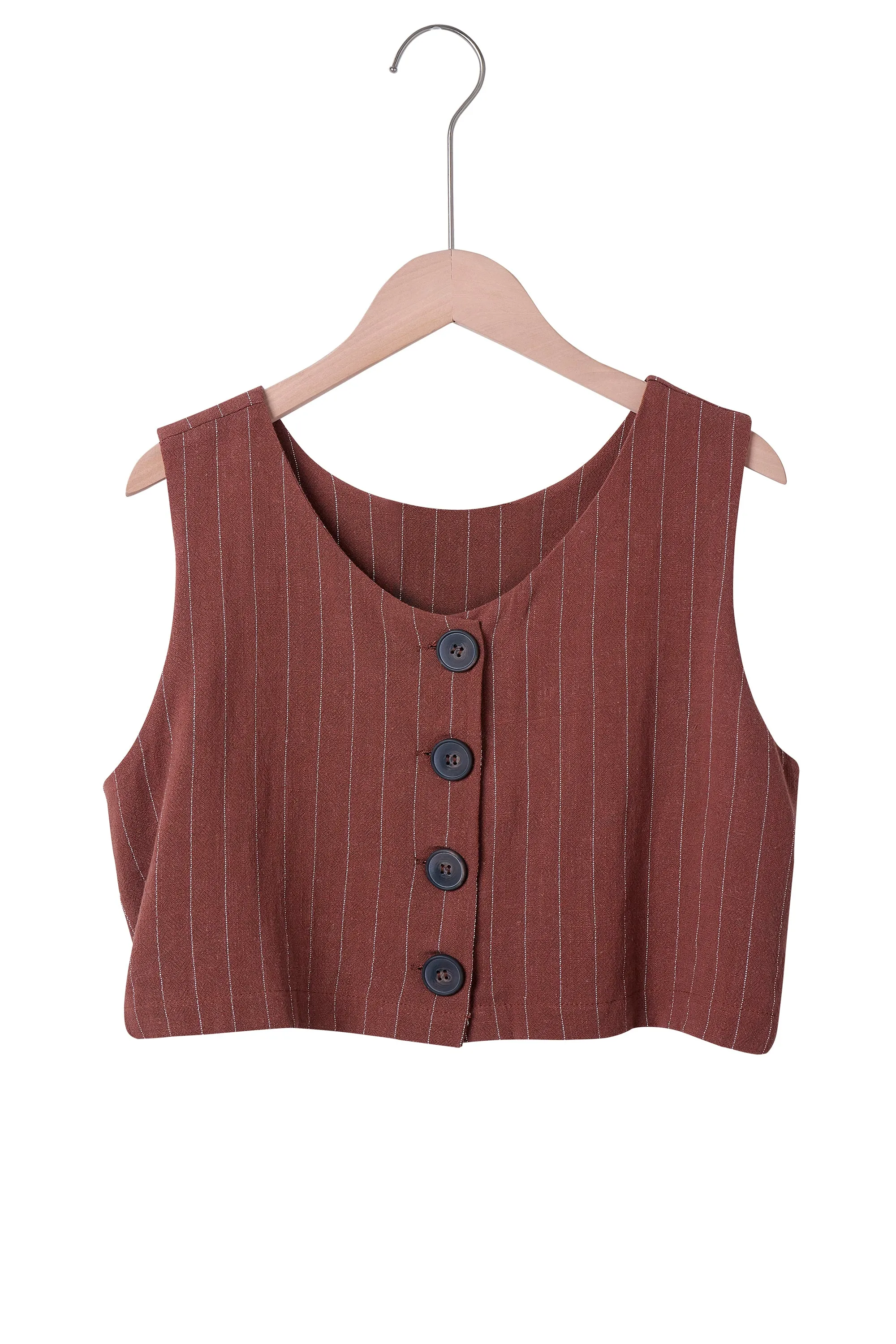 Yve Striped Linen Top