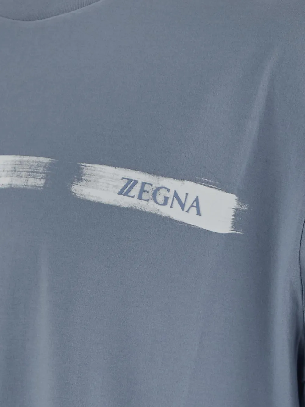 Z Zegna Logo Printed Crewneck T-Shirt
