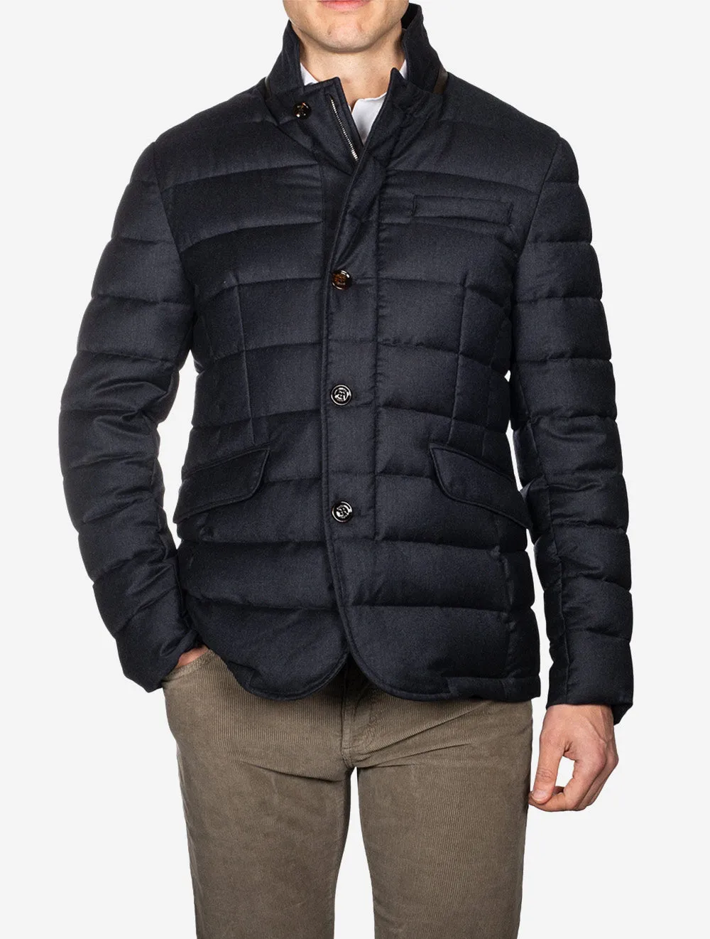 Zayn Puffa Coat Blue Grey