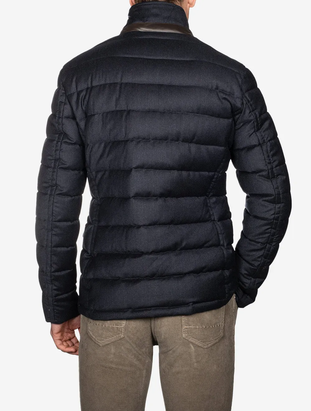 Zayn Puffa Coat Blue Grey